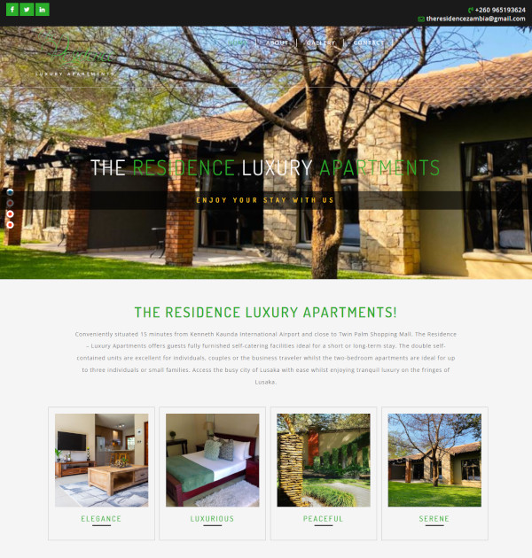 the residence luxury apartments lusaka